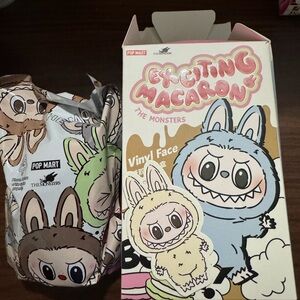 Auth Pop Mart Exciting Macaron Vinyl Face Toy Labubu Pendant Soymilk